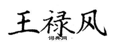 丁谦王禄风楷书个性签名怎么写
