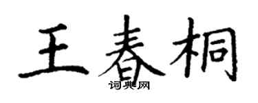 丁谦王春桐楷书个性签名怎么写