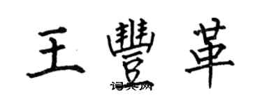 何伯昌王丰革楷书个性签名怎么写