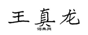 袁强王真龙楷书个性签名怎么写