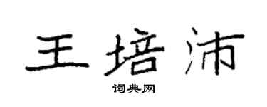袁强王培沛楷书个性签名怎么写