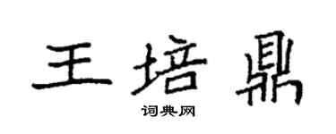 袁强王培鼎楷书个性签名怎么写