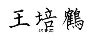 何伯昌王培鹤楷书个性签名怎么写