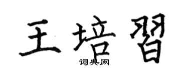 何伯昌王培习楷书个性签名怎么写