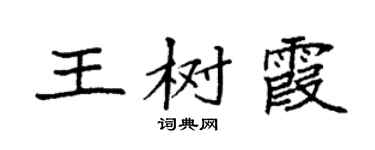 袁强王树霞楷书个性签名怎么写