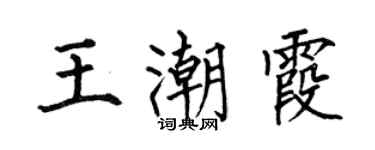 何伯昌王潮霞楷书个性签名怎么写