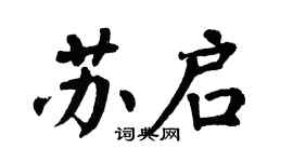 翁闿运苏启楷书个性签名怎么写