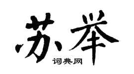 翁闿运苏举楷书个性签名怎么写