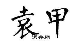 翁闿运袁甲楷书个性签名怎么写