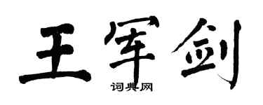 翁闿运王军剑楷书个性签名怎么写