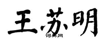 翁闿运王苏明楷书个性签名怎么写