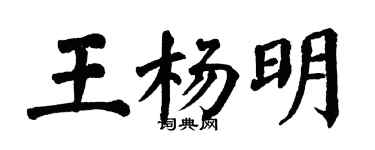 翁闿运王杨明楷书个性签名怎么写