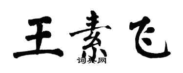 翁闿运王素飞楷书个性签名怎么写