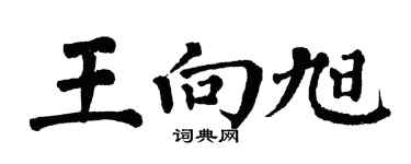 翁闿运王向旭楷书个性签名怎么写