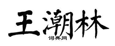翁闿运王潮林楷书个性签名怎么写