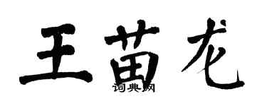 翁闿运王苗龙楷书个性签名怎么写