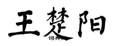 翁闿运王楚阳楷书个性签名怎么写
