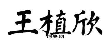 翁闿运王植欣楷书个性签名怎么写