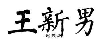 翁闿运王新男楷书个性签名怎么写