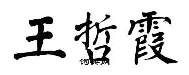 翁闿运王哲霞楷书个性签名怎么写