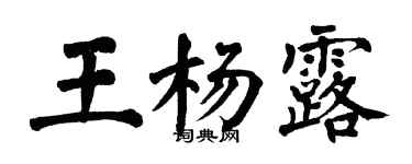 翁闿运王杨露楷书个性签名怎么写