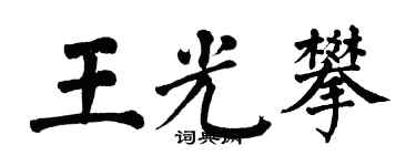 翁闿运王光攀楷书个性签名怎么写