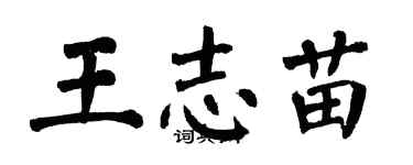 翁闿运王志苗楷书个性签名怎么写