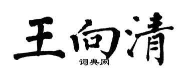 翁闿运王向清楷书个性签名怎么写