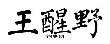 翁闿运王醒野楷书个性签名怎么写
