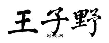 翁闿运王子野楷书个性签名怎么写