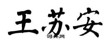 翁闿运王苏安楷书个性签名怎么写