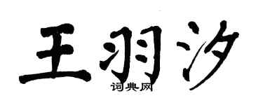 翁闿运王羽汐楷书个性签名怎么写