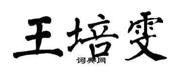 翁闿运王培雯楷书个性签名怎么写