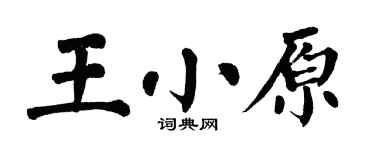 翁闿运王小原楷书个性签名怎么写