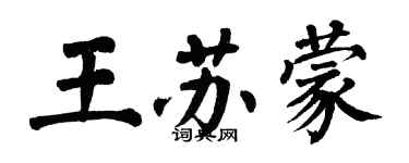 翁闿运王苏蒙楷书个性签名怎么写