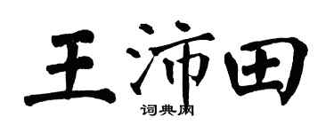 翁闿运王沛田楷书个性签名怎么写