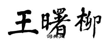 翁闿运王曙柳楷书个性签名怎么写