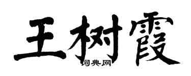 翁闿运王树霞楷书个性签名怎么写
