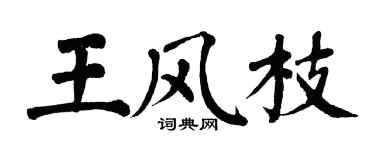 翁闿运王风枝楷书个性签名怎么写