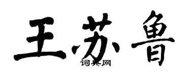 翁闿运王苏鲁楷书个性签名怎么写