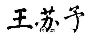 翁闿运王苏予楷书个性签名怎么写