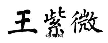 翁闿运王紫微楷书个性签名怎么写