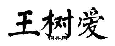 翁闿运王树爱楷书个性签名怎么写