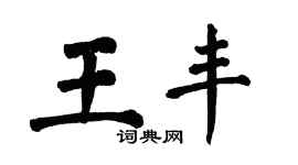 翁闿运王丰楷书个性签名怎么写