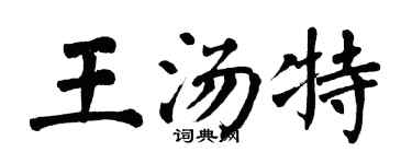 翁闿运王汤特楷书个性签名怎么写