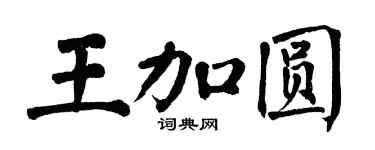 翁闿运王加圆楷书个性签名怎么写