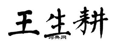 翁闿运王生耕楷书个性签名怎么写