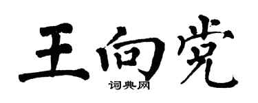 翁闿运王向党楷书个性签名怎么写