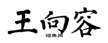 翁闿运王向容楷书个性签名怎么写