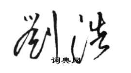 骆恒光刘浩草书个性签名怎么写